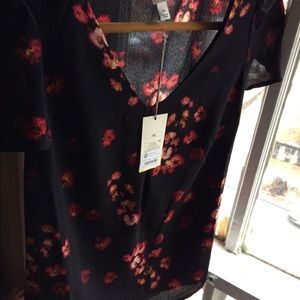 Black floral Blouse